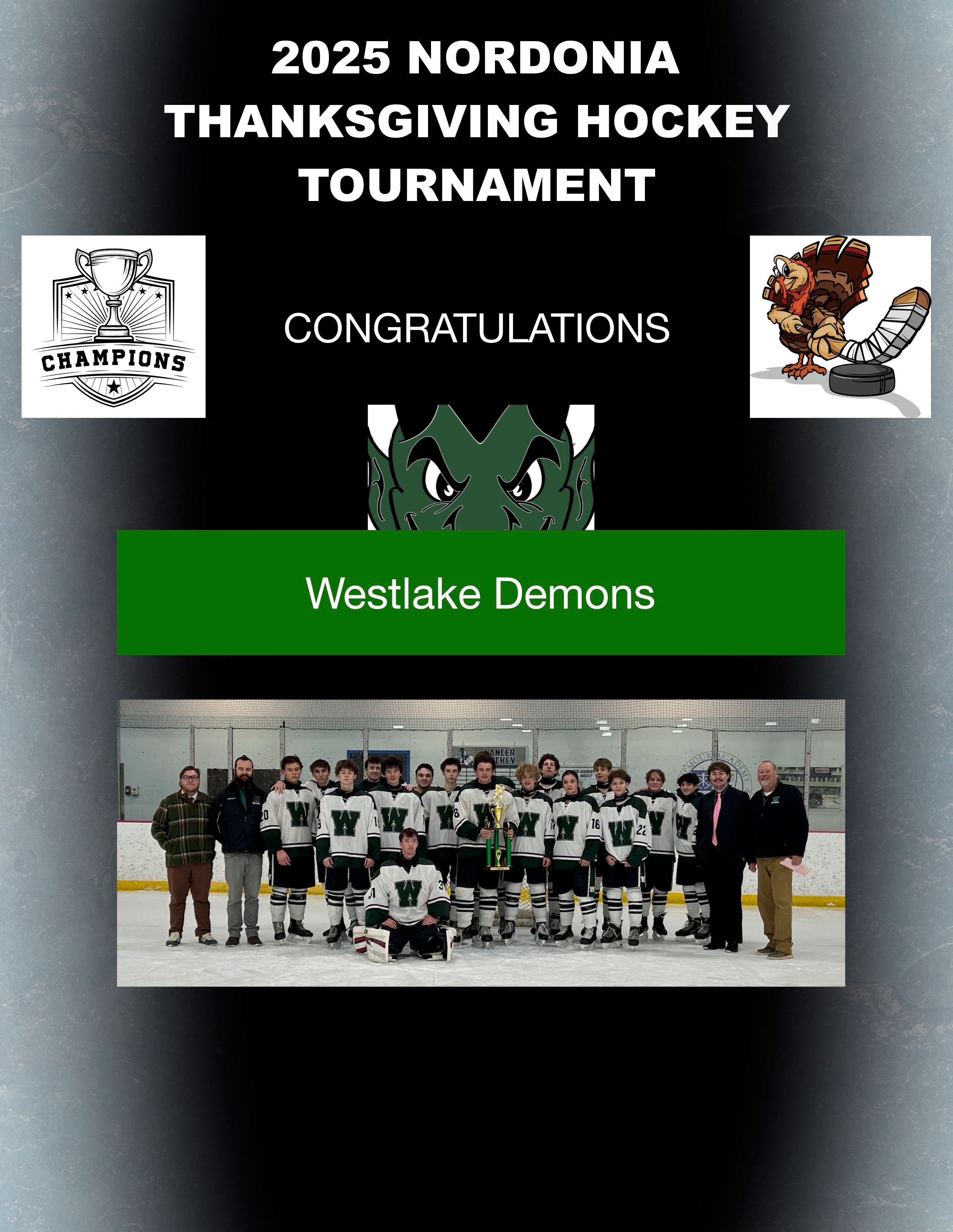 2025 Thanksgiving Tournament Champions Black Ice Photo